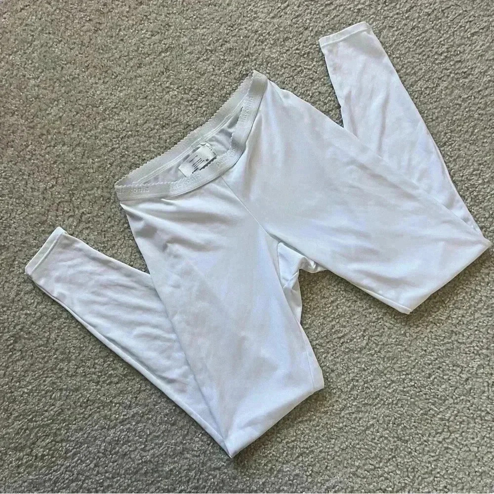 Patagonia Performance Base Layer Underwear Leggings Pants Women’s Size XS White